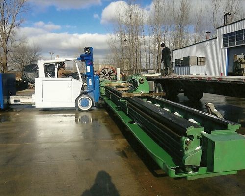 Loading a 33'cc Lathe