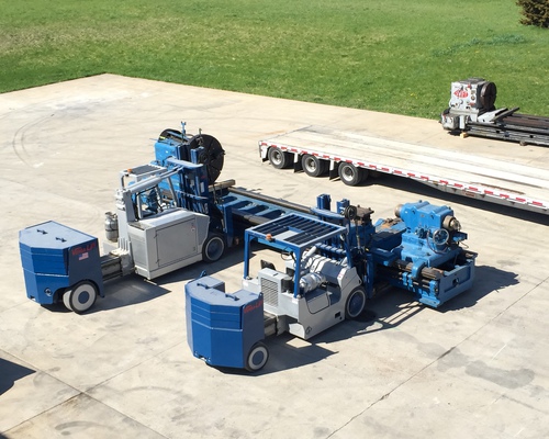 Unloading a large Leblond lathe