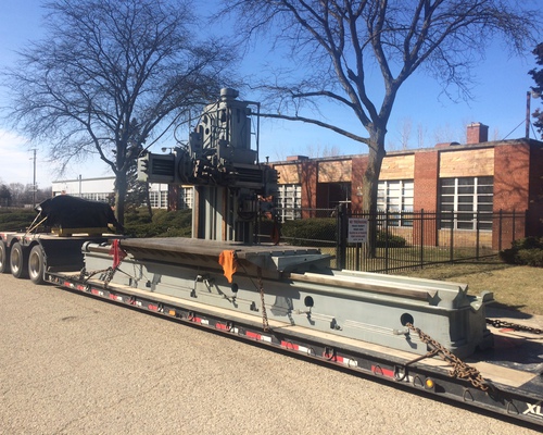 Large Rockford Hydraulic Planer being delivered